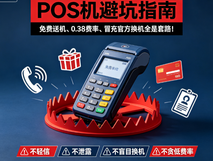 POS机避坑指南：免费送机、0.38费率、冒充官方换机全是套路!