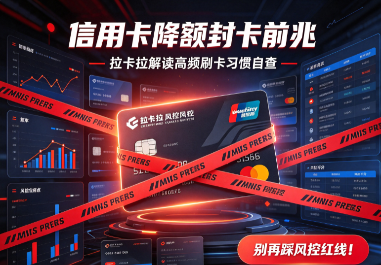 信用卡降额封卡前兆：拉卡拉解读高频刷卡习惯自查，别再踩风控红线！